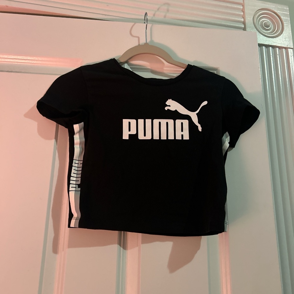 Puma Black and White Short Sleeve Tee